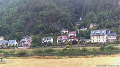view from Webcam in Bad Schandau, Krippen & Postelwitz on 2025-07-12