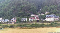 view from Webcam in Bad Schandau, Krippen & Postelwitz on 2025-07-13