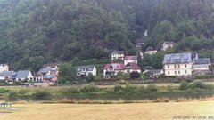 view from Webcam in Bad Schandau, Krippen & Postelwitz on 2025-07-13