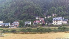 view from Webcam in Bad Schandau, Krippen & Postelwitz on 2025-07-13