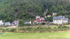view from Webcam in Bad Schandau, Krippen & Postelwitz on 2025-07-20