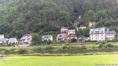 view from Webcam in Bad Schandau, Krippen & Postelwitz on 2025-07-26