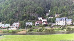 view from Webcam in Bad Schandau, Krippen & Postelwitz on 2025-08-23
