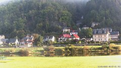 view from Webcam in Bad Schandau, Krippen & Postelwitz on 2025-09-19