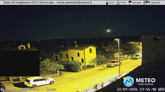 time-lapse frame, Balze di Verghereto - Paese webcam
