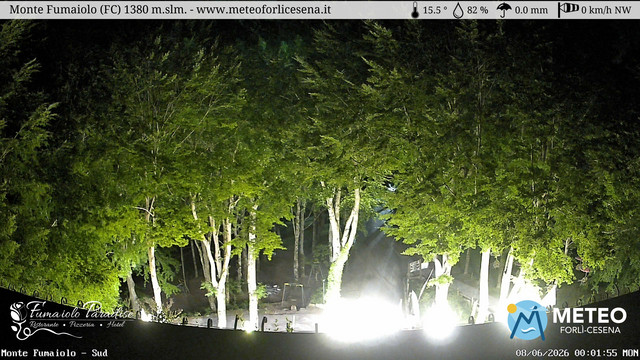 time-lapse frame, Monte Fumaiolo webcam