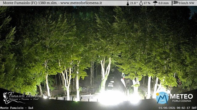 time-lapse frame, Monte Fumaiolo webcam