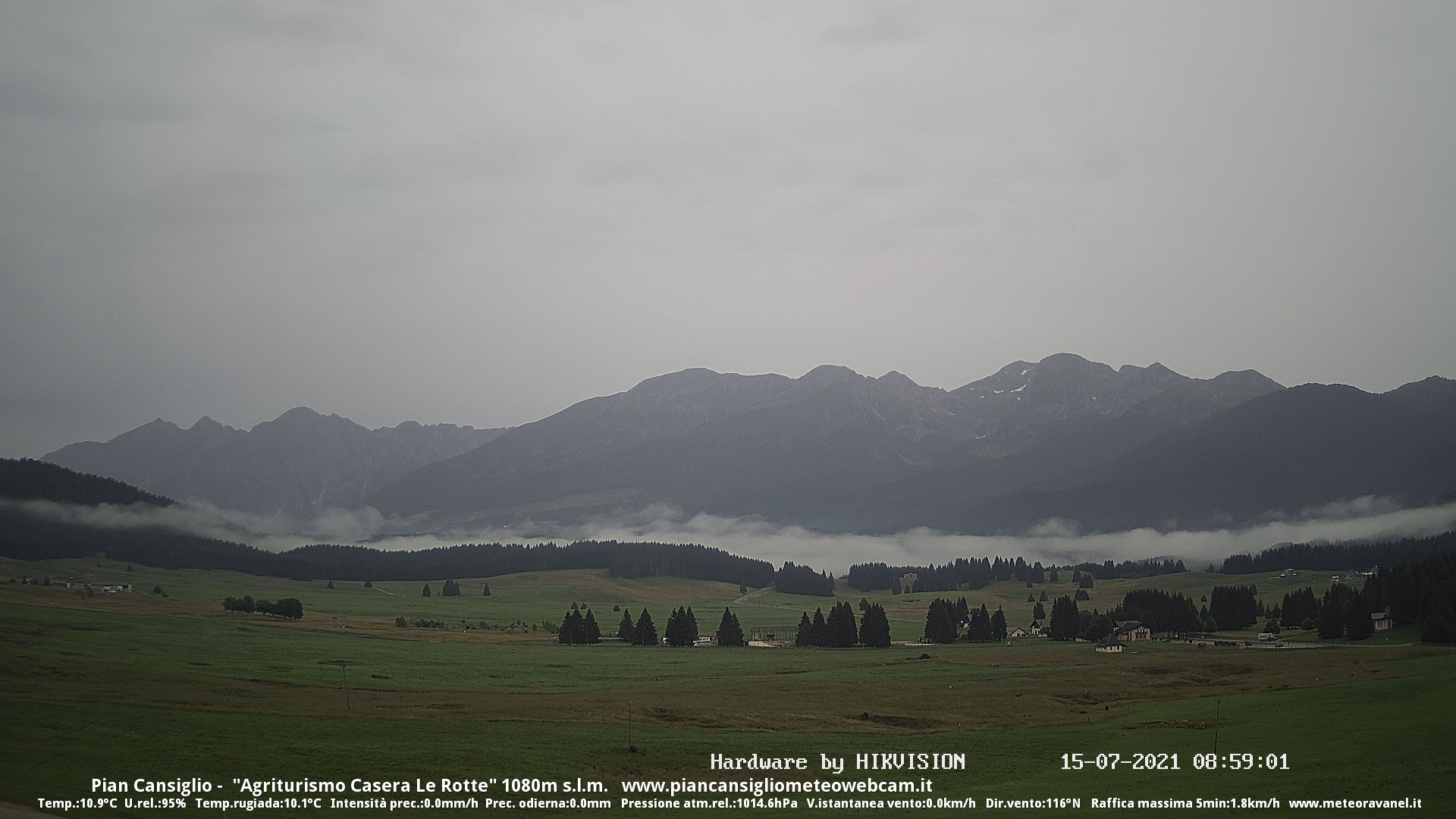time-lapse frame, Pian Cansiglio - Casera Le Rotte webcam