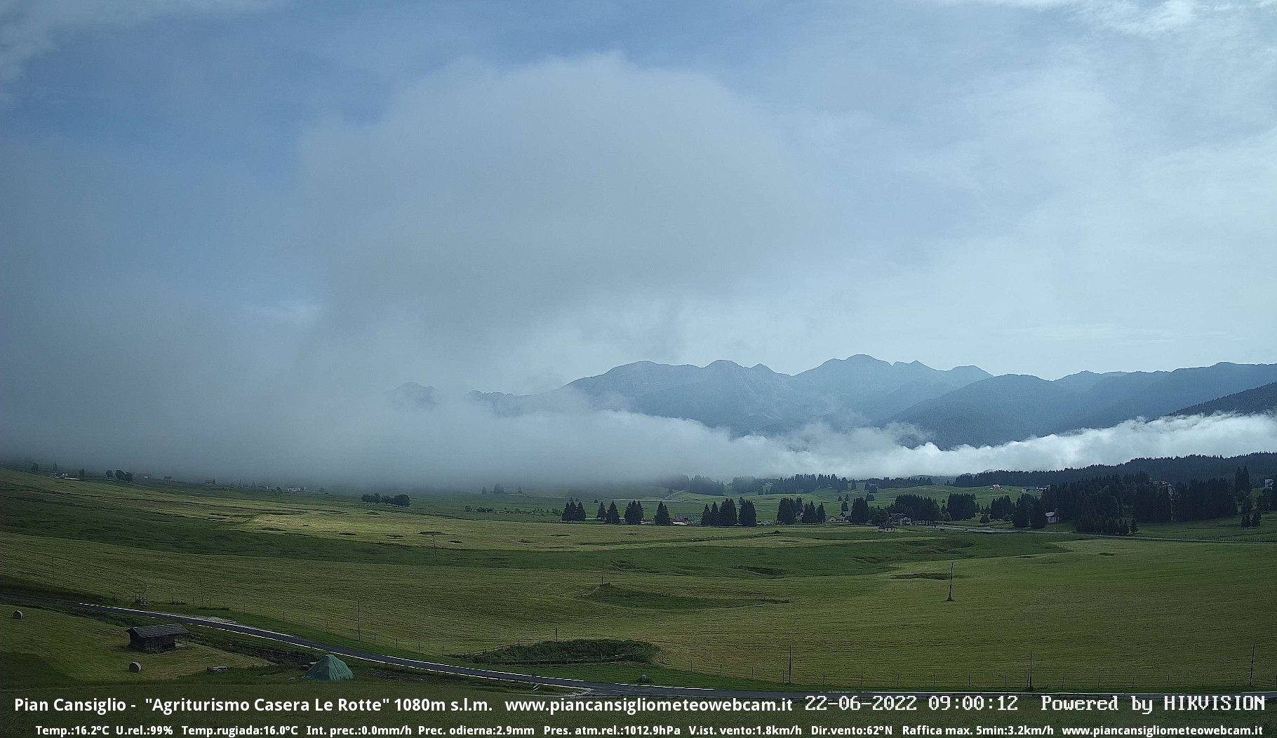 time-lapse frame, Pian Cansiglio - Casera Le Rotte webcam