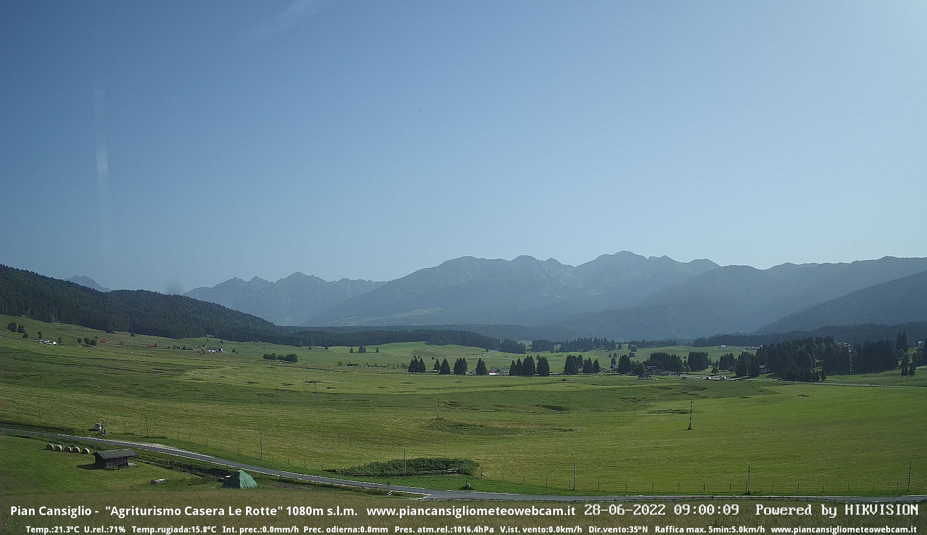 time-lapse frame, Pian Cansiglio - Casera Le Rotte webcam