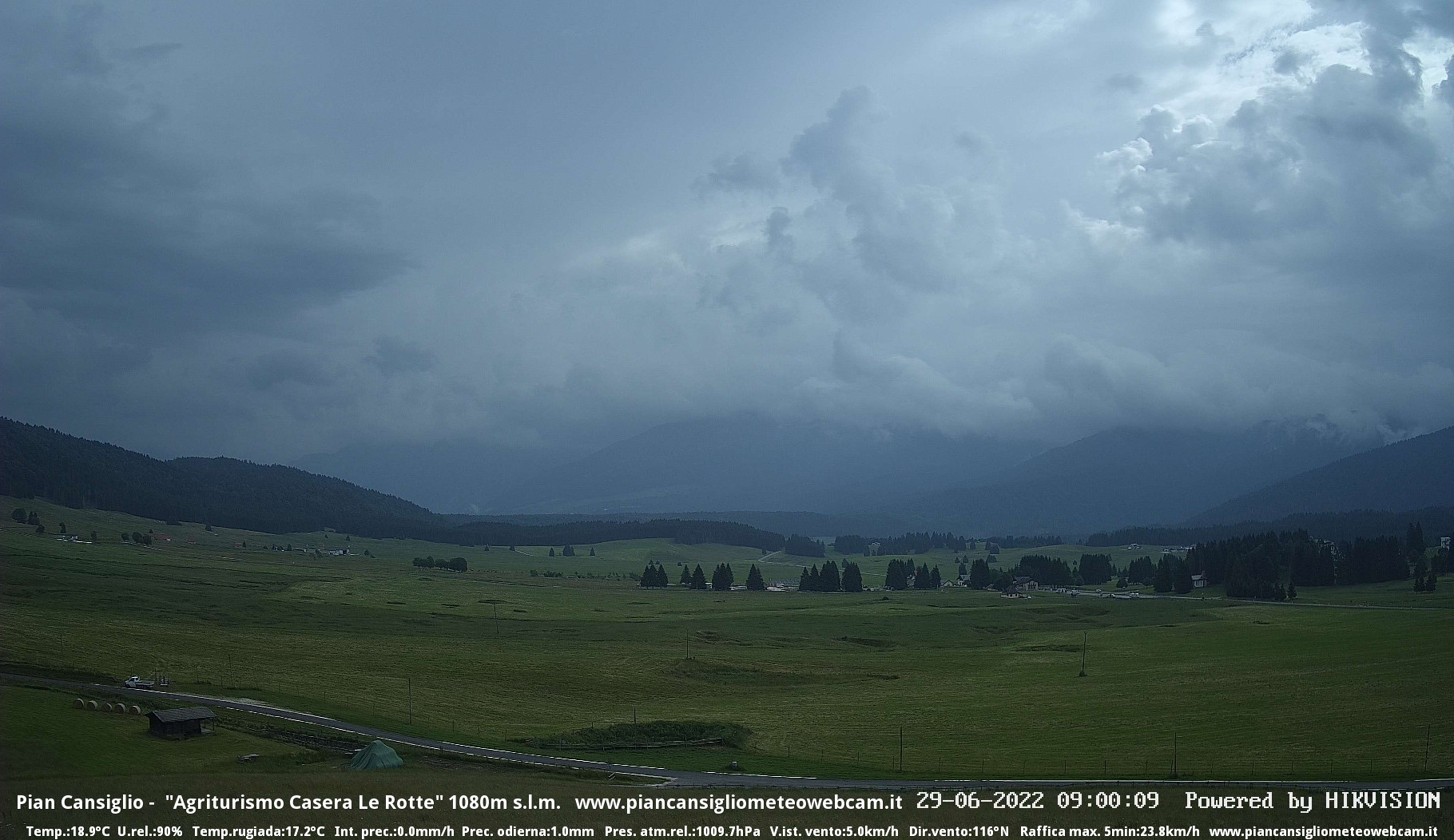 time-lapse frame, Pian Cansiglio - Casera Le Rotte webcam