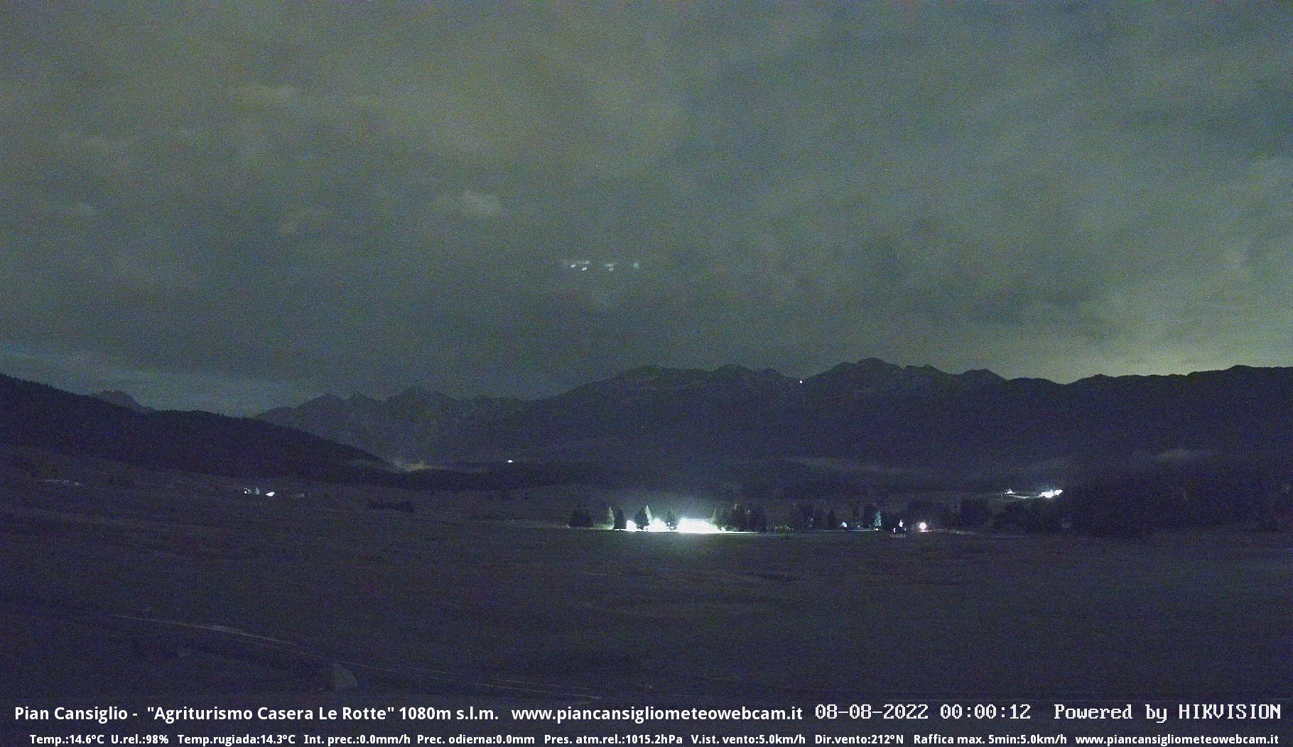 time-lapse frame, Pian Cansiglio - Casera Le Rotte webcam