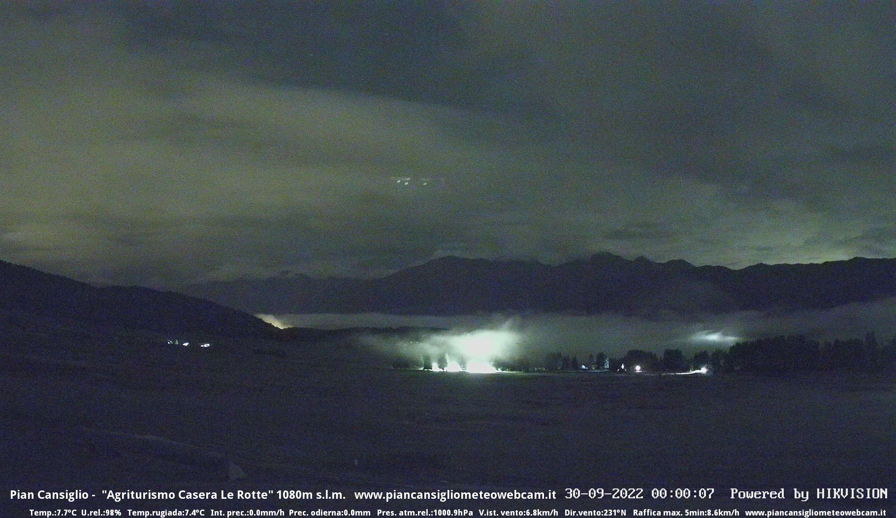 time-lapse frame, Pian Cansiglio - Casera Le Rotte webcam