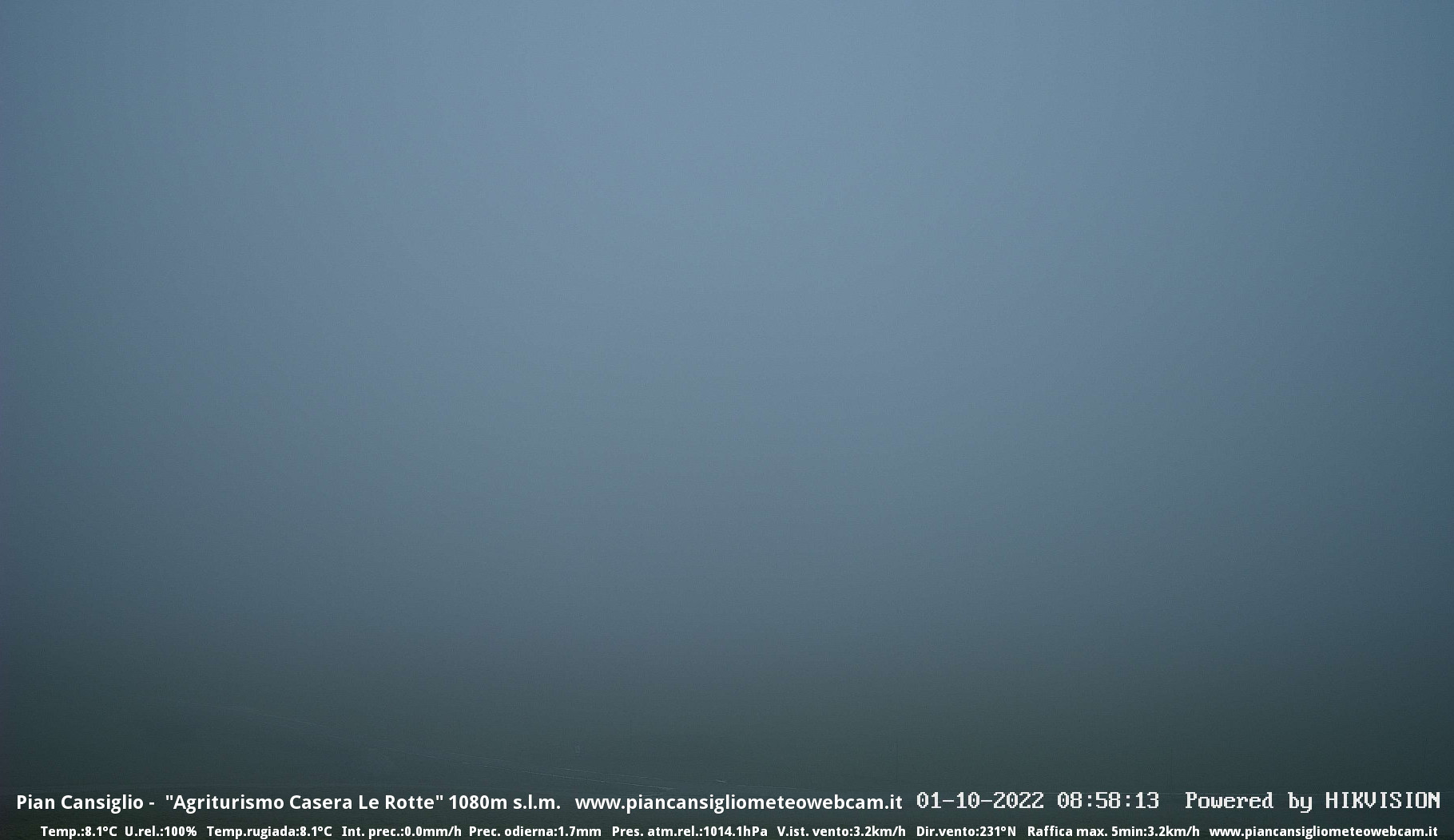 time-lapse frame, Pian Cansiglio - Casera Le Rotte webcam