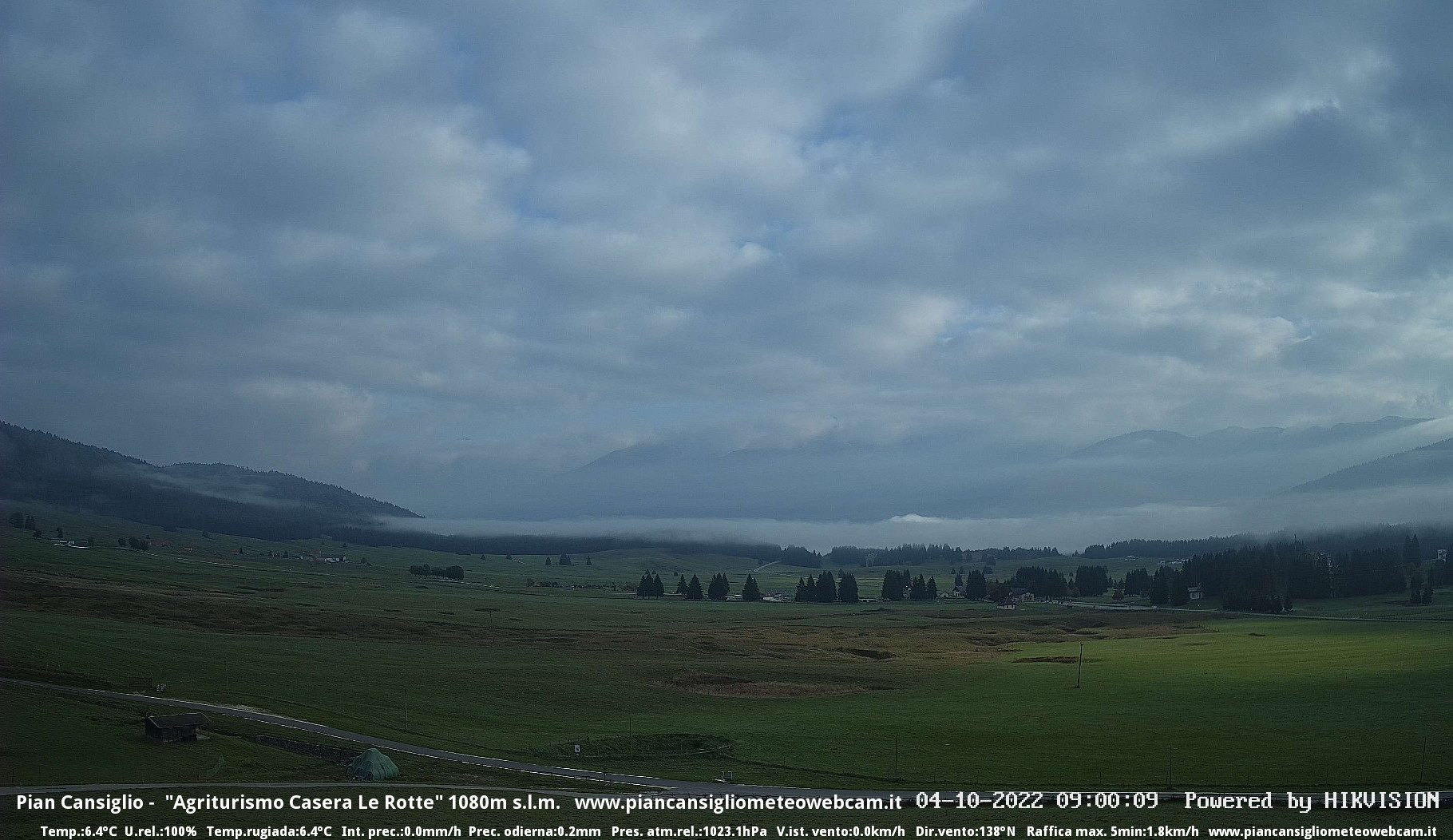 time-lapse frame, Pian Cansiglio - Casera Le Rotte webcam