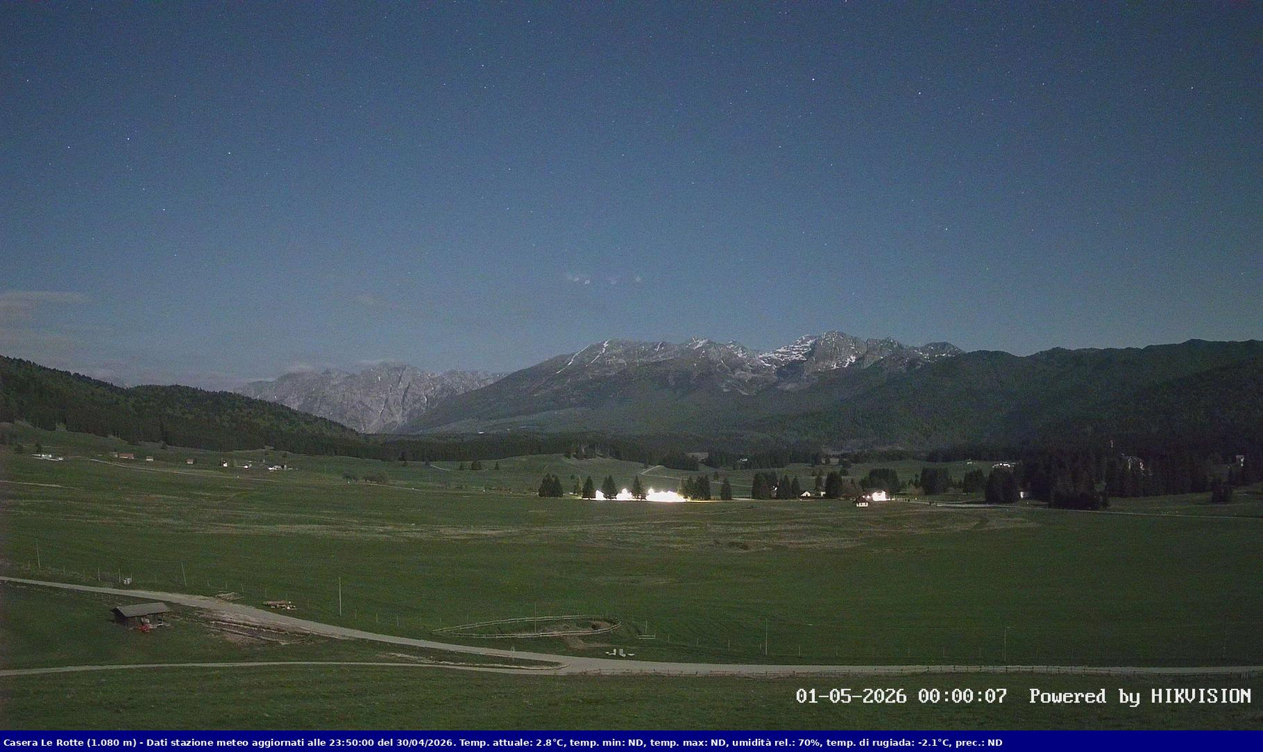time-lapse frame, Pian Cansiglio - Casera Le Rotte webcam