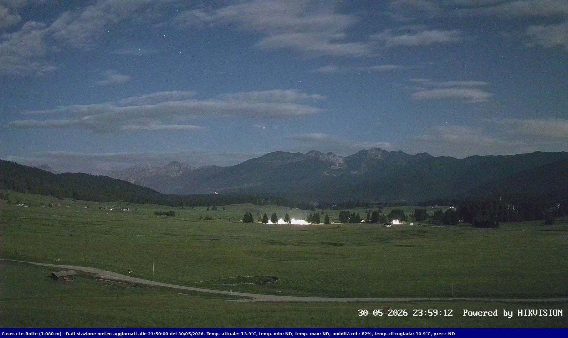time-lapse frame, Pian Cansiglio - Casera Le Rotte webcam