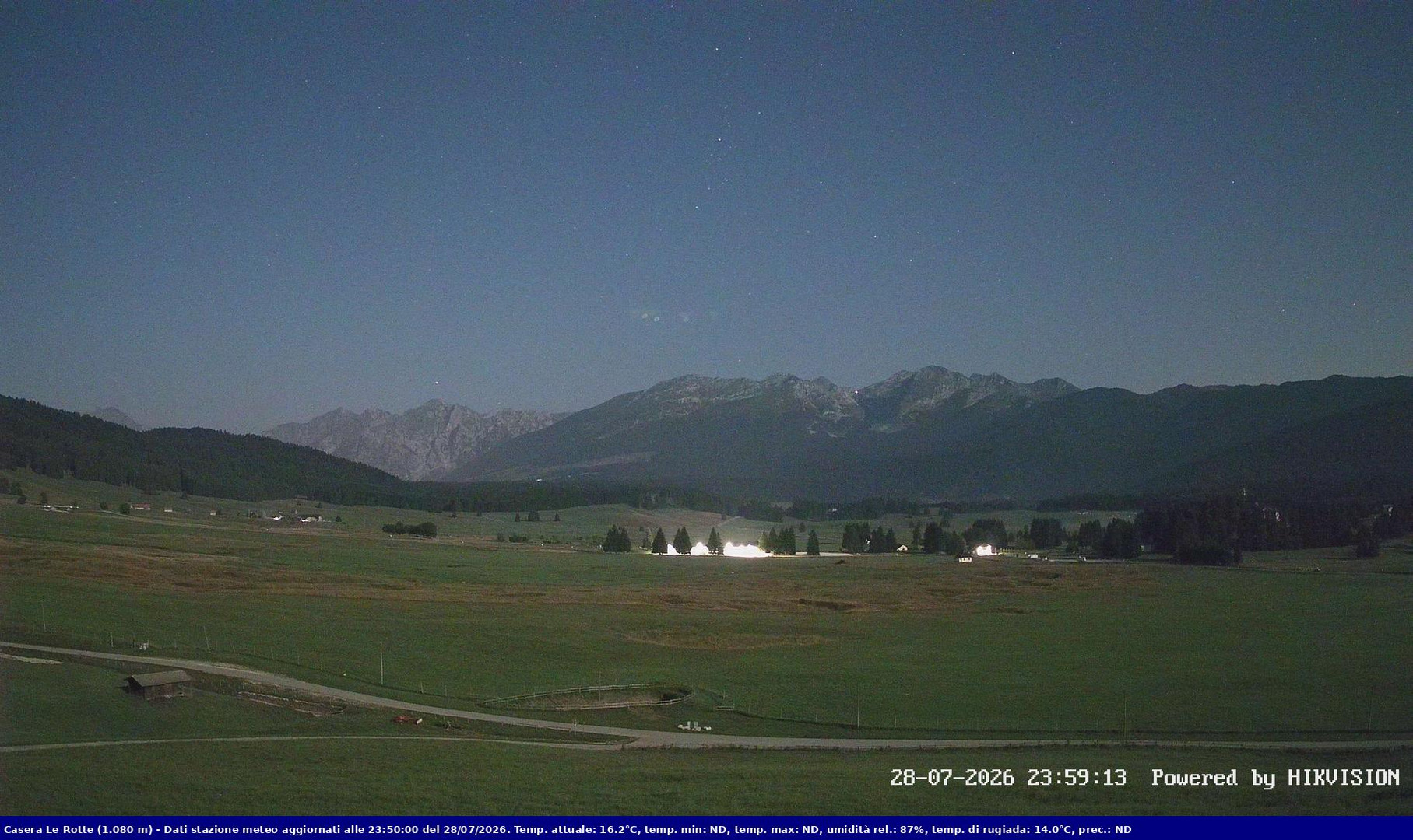 time-lapse frame, Pian Cansiglio - Casera Le Rotte webcam