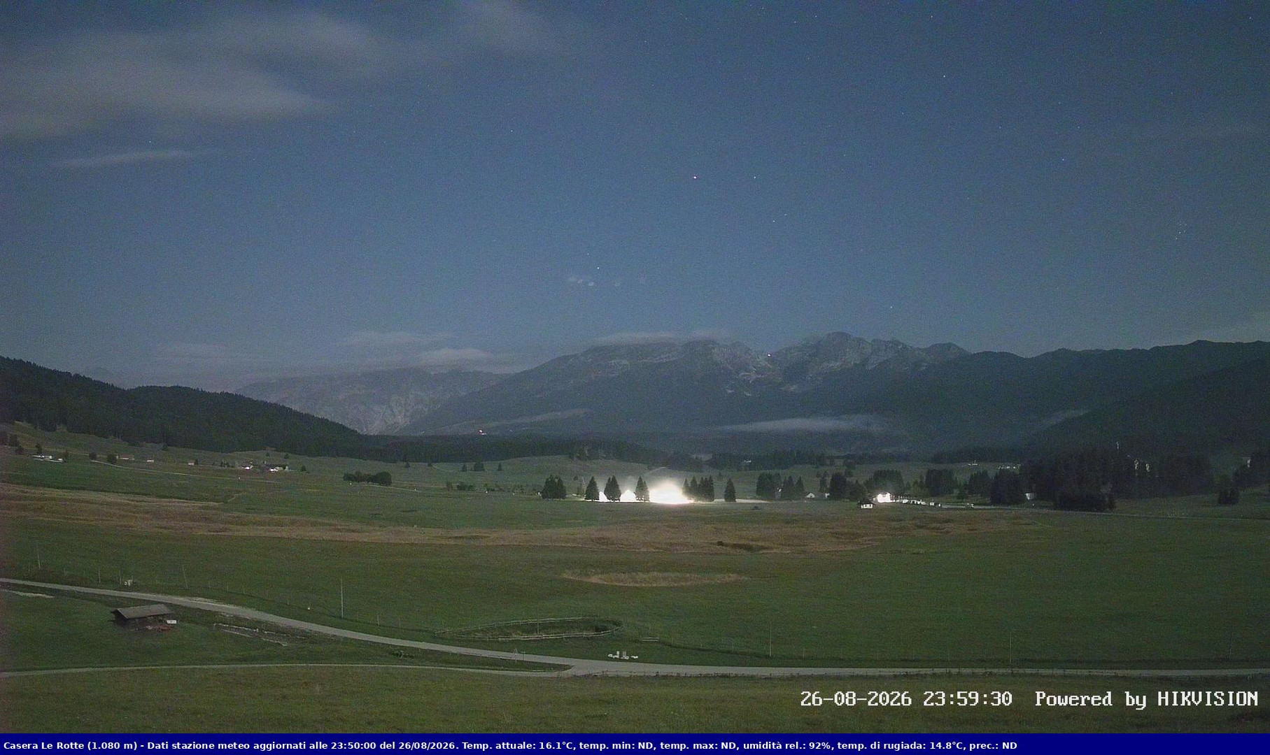 time-lapse frame, Pian Cansiglio - Casera Le Rotte webcam