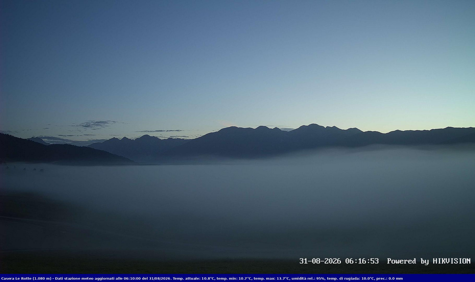 view from Pian Cansiglio - Casera Le Rotte on 2026-08-31