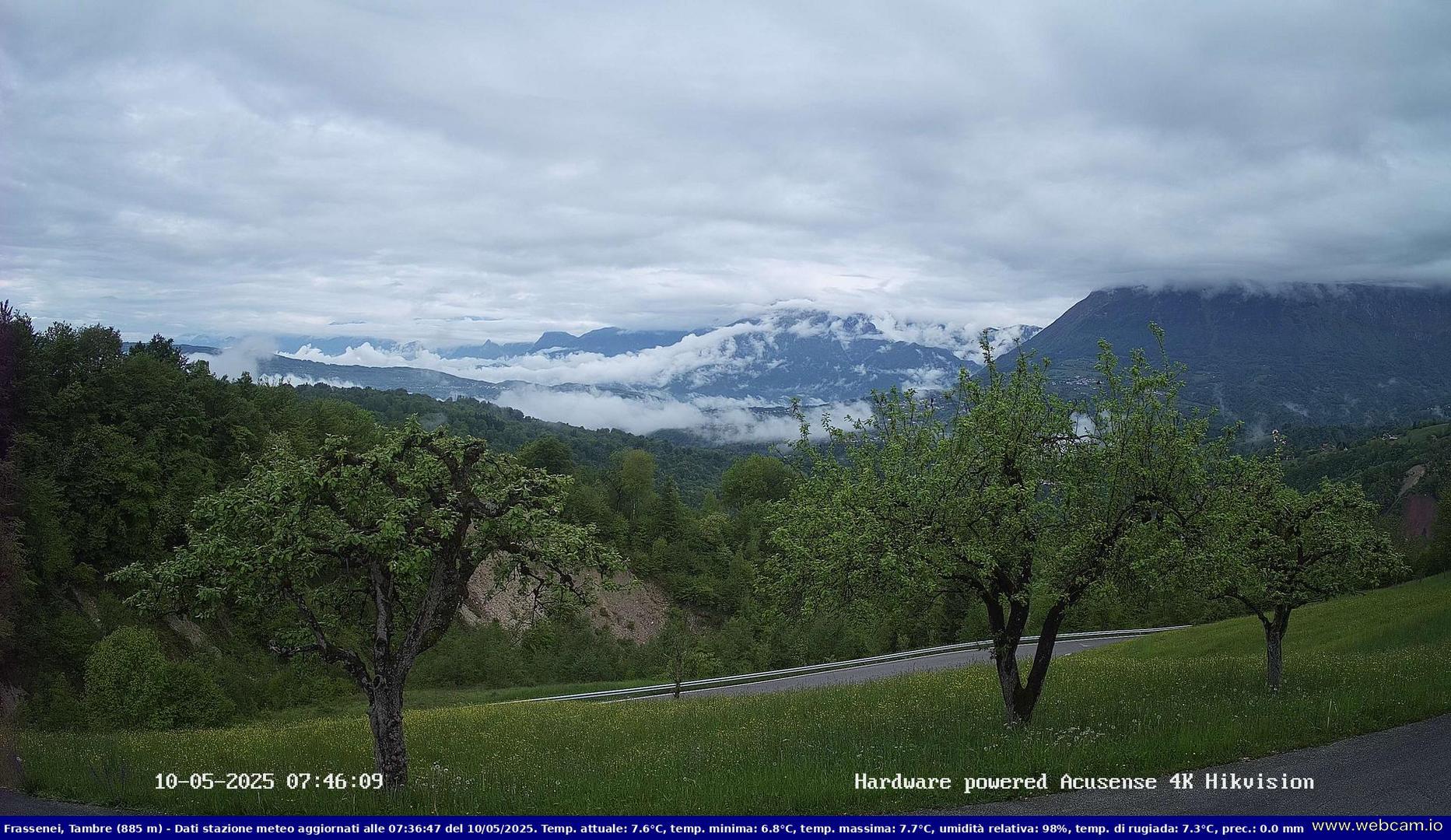 time-lapse frame, Webcam Tambre - Fraz. Frassinei (BL) webcam