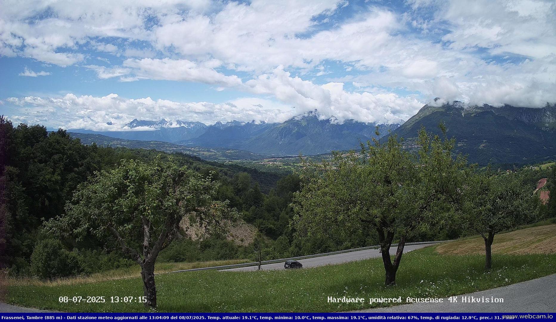 time-lapse frame, Webcam Tambre - Fraz. Frassinei (BL) webcam