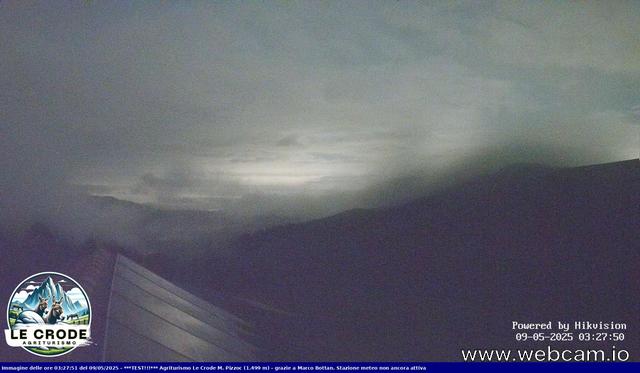 time-lapse frame, Agriturismo Le Crode - M. Pizzoc 1499m webcam