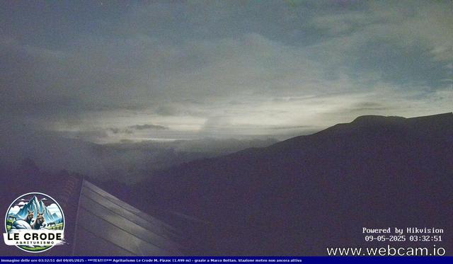 time-lapse frame, Agriturismo Le Crode - M. Pizzoc 1499m webcam