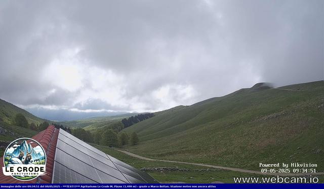 time-lapse frame, Agriturismo Le Crode - M. Pizzoc 1499m webcam