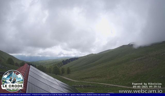 time-lapse frame, Agriturismo Le Crode - M. Pizzoc 1499m webcam