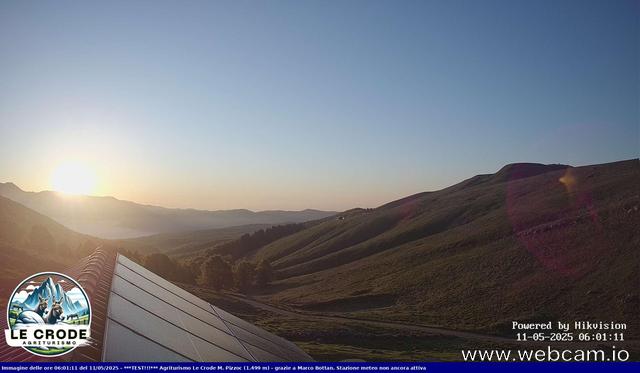 time-lapse frame, Agriturismo Le Crode - M. Pizzoc 1499m webcam