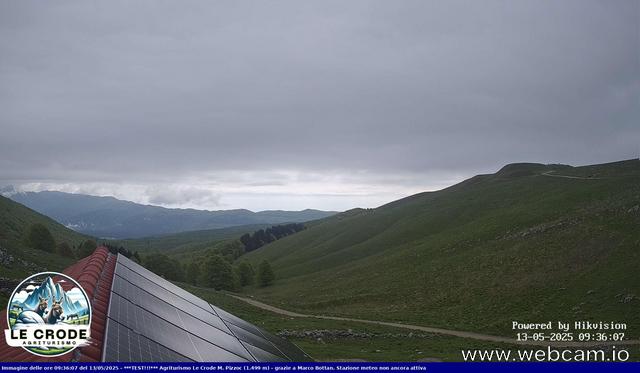 time-lapse frame, Agriturismo Le Crode - M. Pizzoc 1499m webcam
