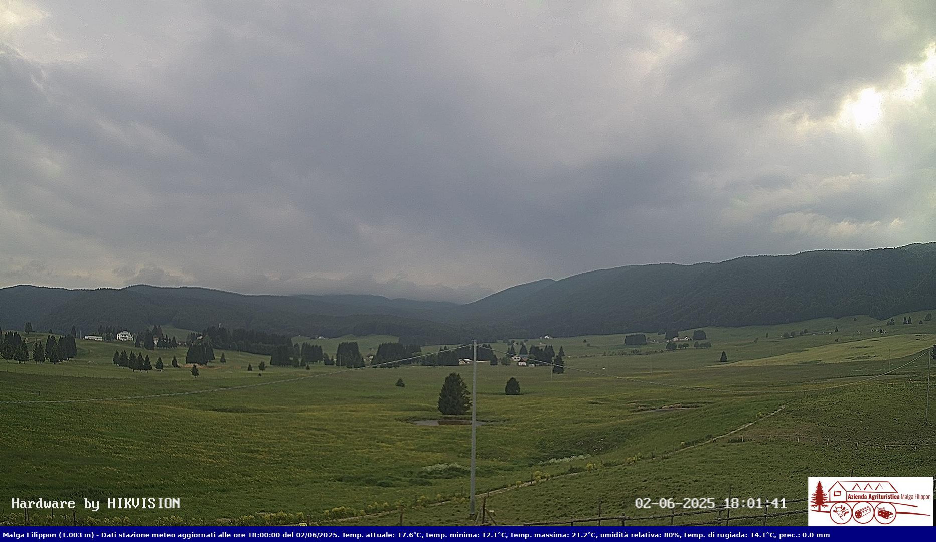 time-lapse frame, Pian Cansiglio - Agriturismo Malga Filippon webcam
