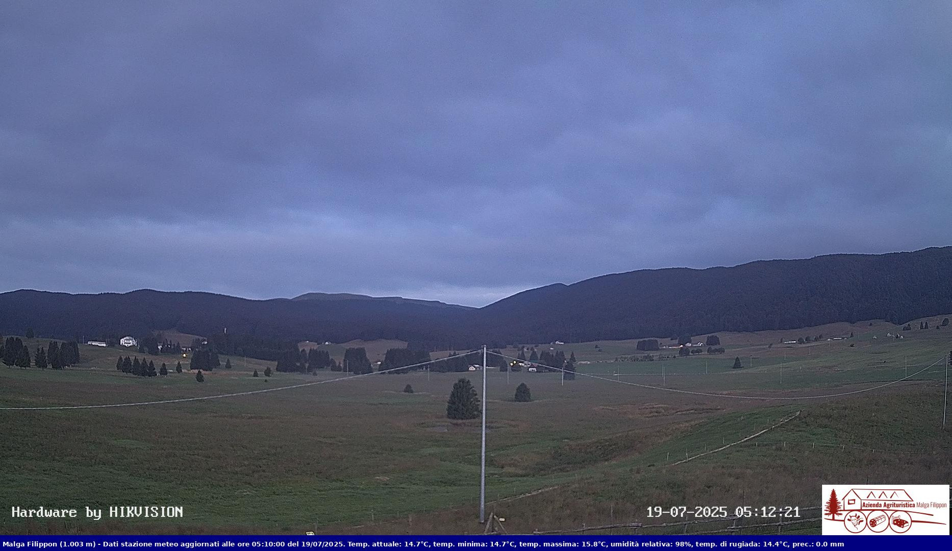 time-lapse frame, Pian Cansiglio - Agriturismo Malga Filippon webcam