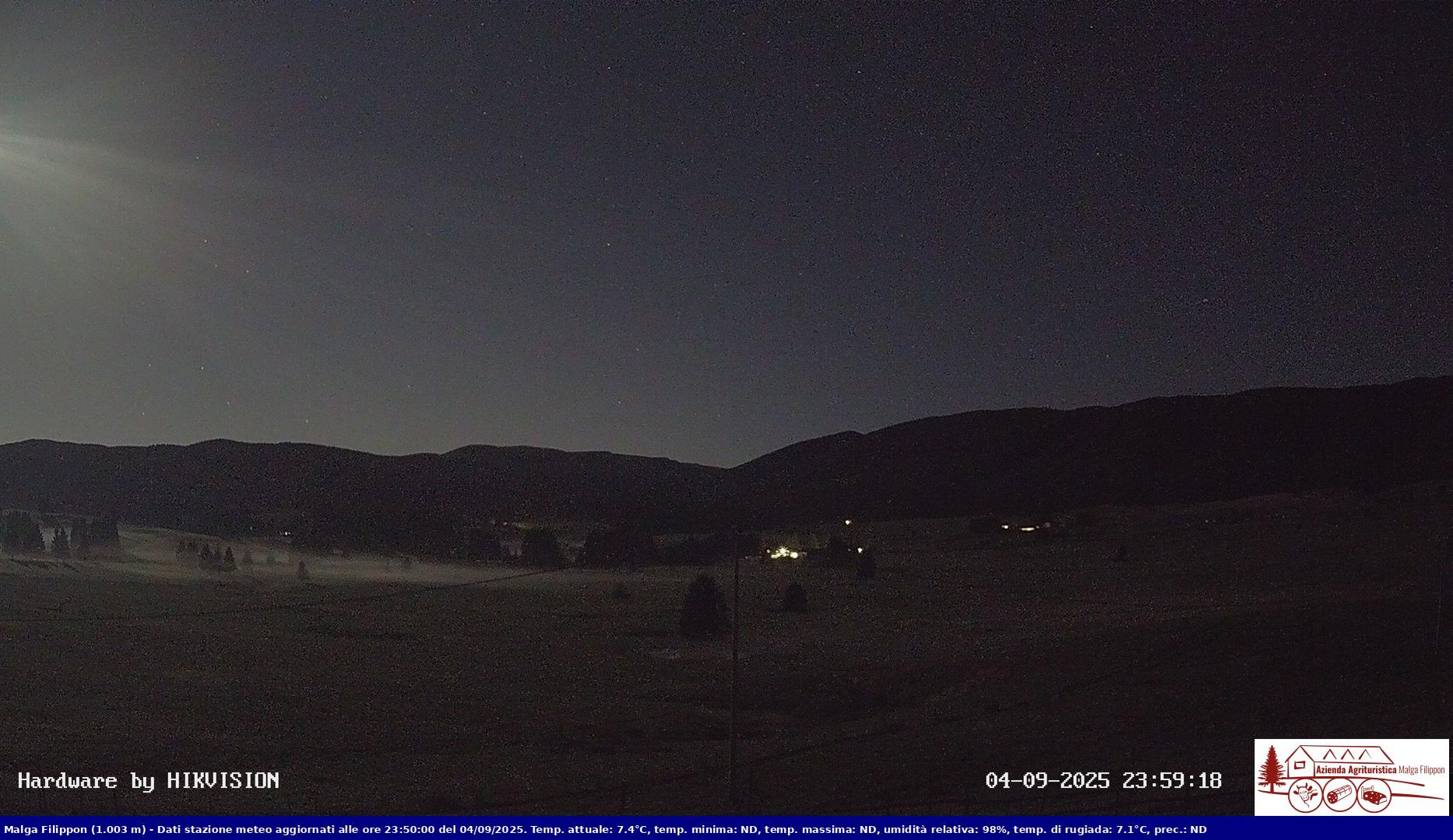 time-lapse frame, Pian Cansiglio - Agriturismo Malga Filippon webcam