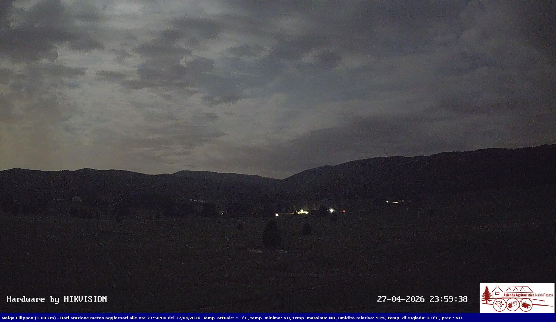 time-lapse frame, Pian Cansiglio - Agriturismo Malga Filippon webcam