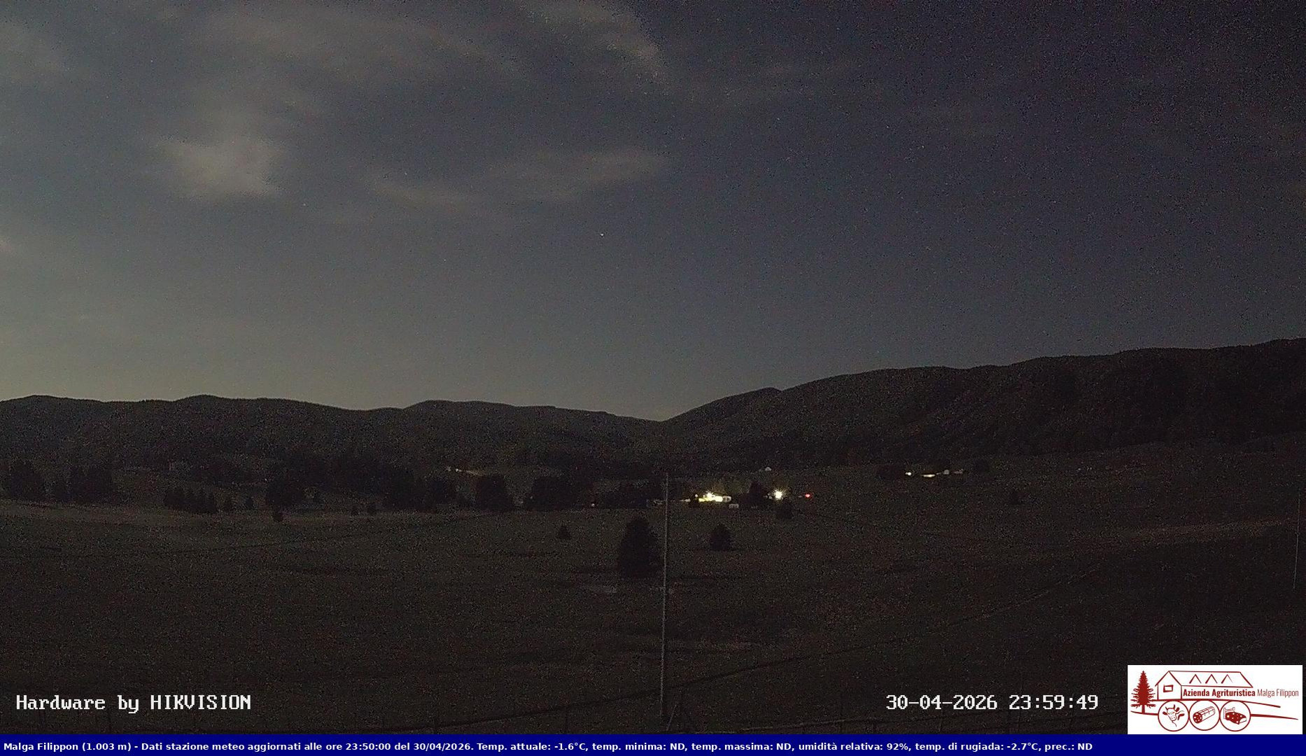 time-lapse frame, Pian Cansiglio - Agriturismo Malga Filippon webcam