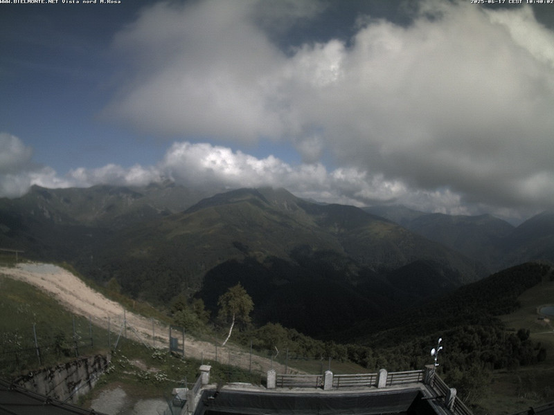 time-lapse frame, Bielmonte M. Marca vista M. Rosa e Valsessera webcam
