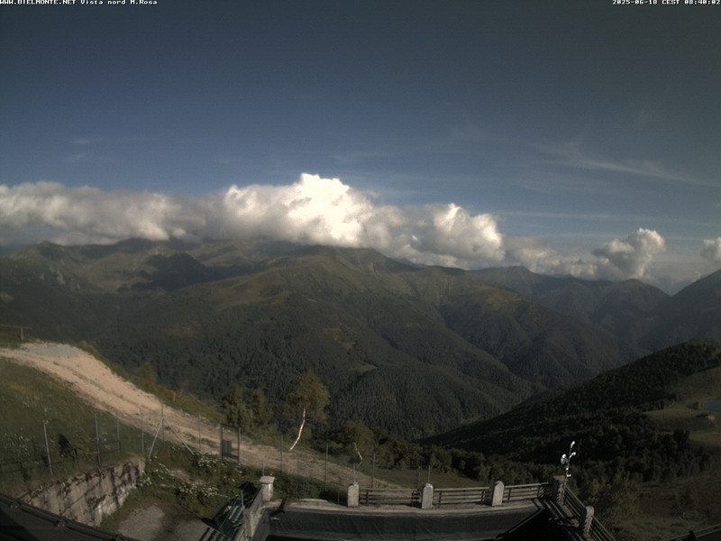 time-lapse frame, Bielmonte M. Marca vista M. Rosa e Valsessera webcam
