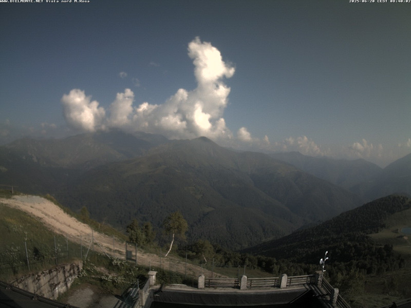 time-lapse frame, Bielmonte M. Marca vista M. Rosa e Valsessera webcam