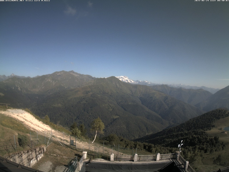 time-lapse frame, Bielmonte M. Marca vista M. Rosa e Valsessera webcam