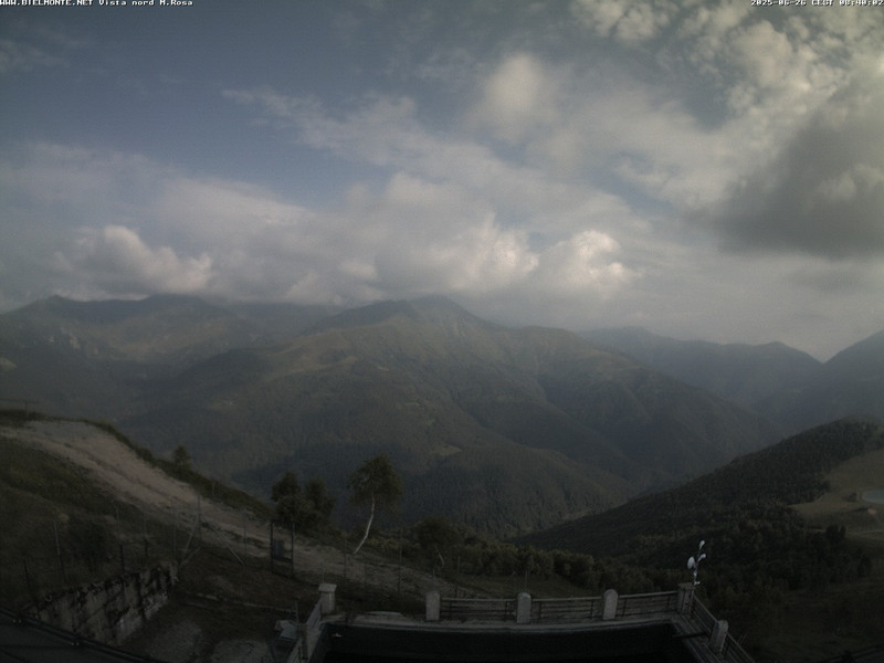 time-lapse frame, Bielmonte M. Marca vista M. Rosa e Valsessera webcam