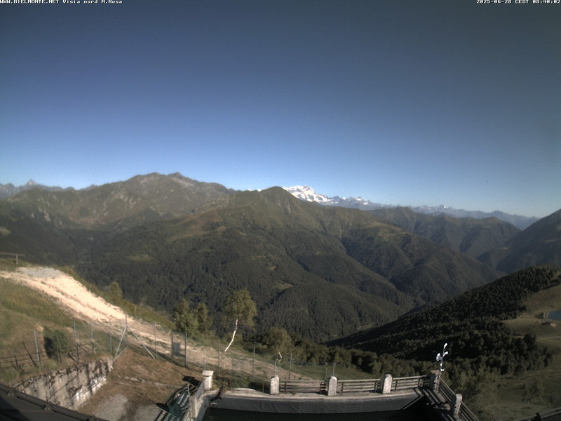 time-lapse frame, Bielmonte M. Marca vista M. Rosa e Valsessera webcam