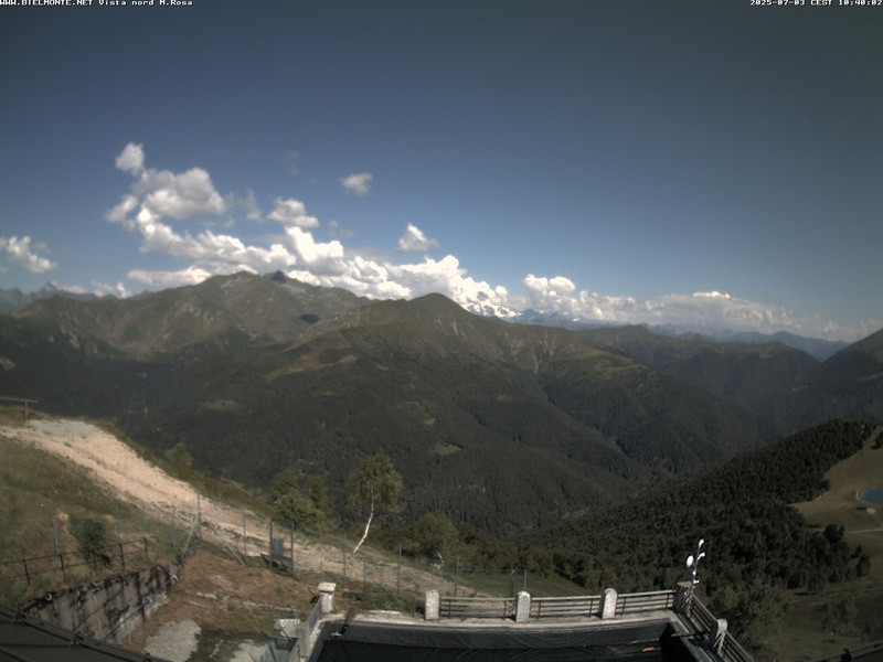 time-lapse frame, Bielmonte M. Marca vista M. Rosa e Valsessera webcam