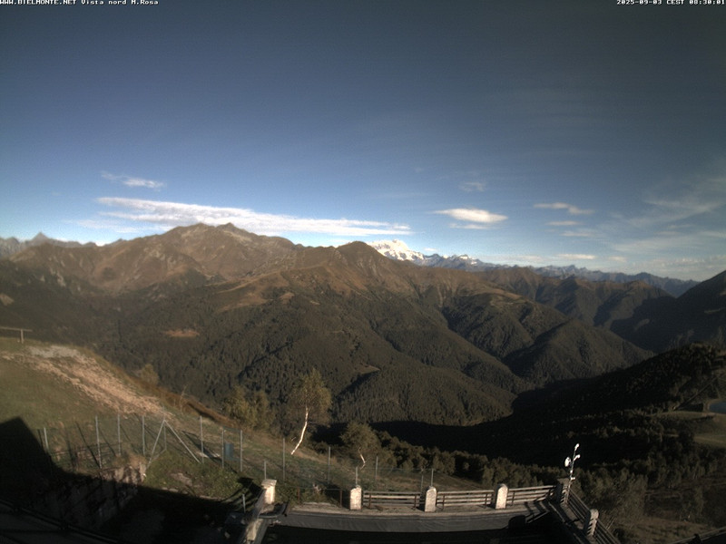 time-lapse frame, Bielmonte M. Marca vista M. Rosa e Valsessera webcam