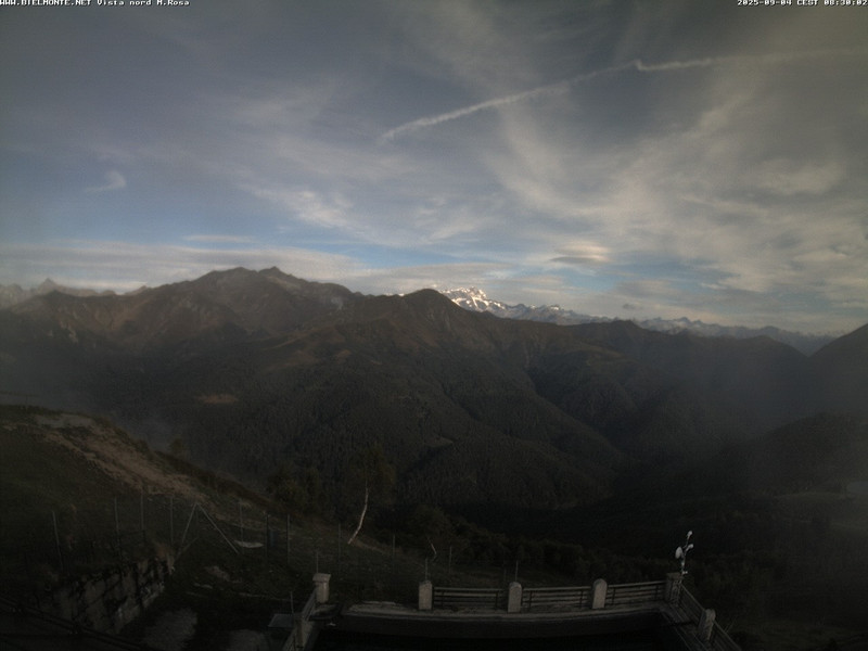time-lapse frame, Bielmonte M. Marca vista M. Rosa e Valsessera webcam
