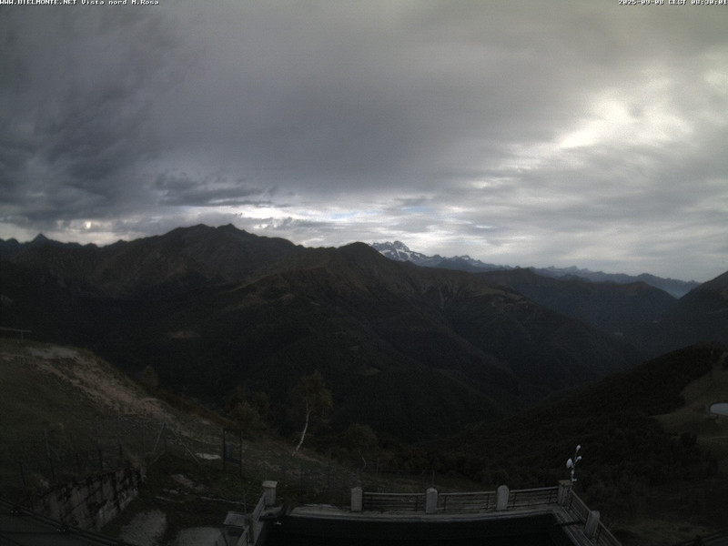time-lapse frame, Bielmonte M. Marca vista M. Rosa e Valsessera webcam