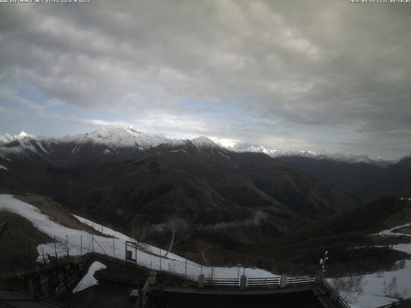 time-lapse frame, Bielmonte M. Marca vista M. Rosa e Valsessera webcam