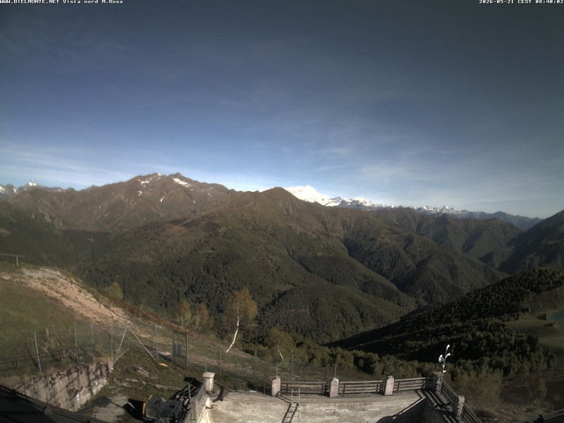 time-lapse frame, Bielmonte M. Marca vista M. Rosa e Valsessera webcam