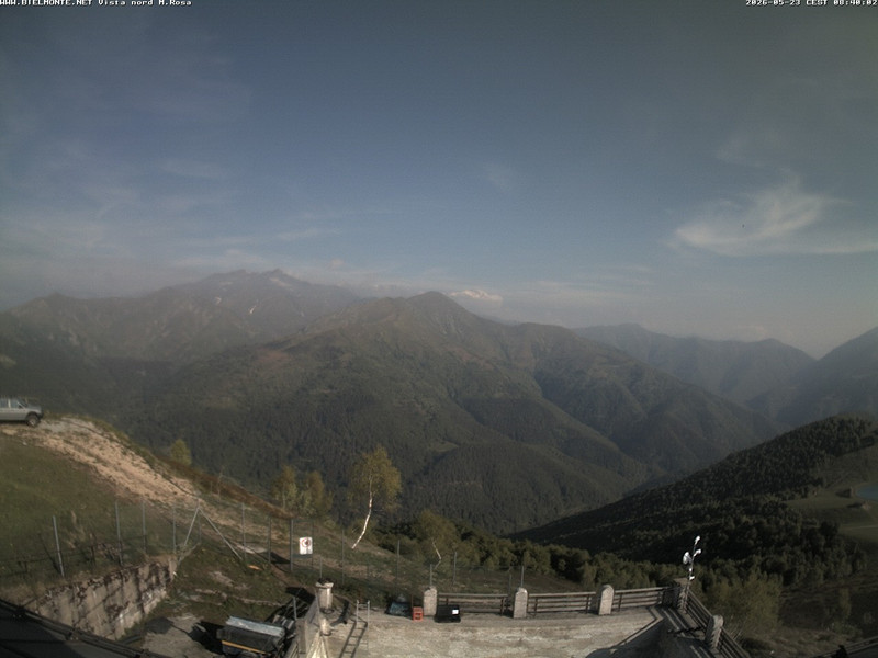 time-lapse frame, Bielmonte M. Marca vista M. Rosa e Valsessera webcam